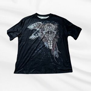 Y2K Black Graphic Men's Shirt